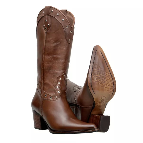 Women's Texana in Genuine Leather, Pine Nut Color